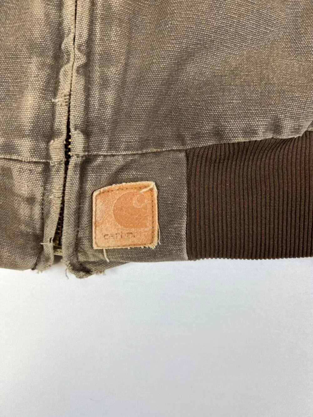 VTG Carhartt Men XLT Brown Sandstone Active Jacket Quilted Flannel Lined J14 CHT - Picture 3 of 14